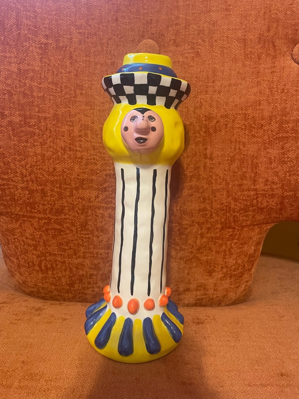 Judie Bomberger Harlequin Candle Holder
